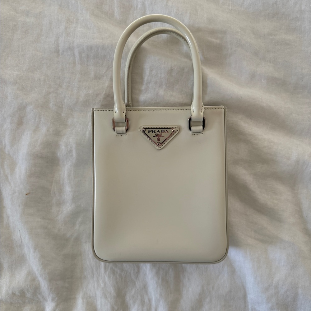 Prada White Small Leather Bag
